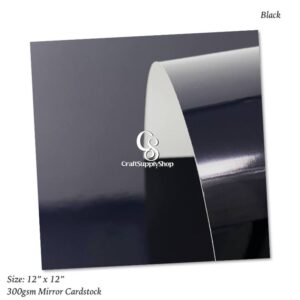 300gsm Mirror Black Cardstock