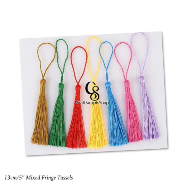 3cm 5inch Mixed Colours Silk Fringe Tassels