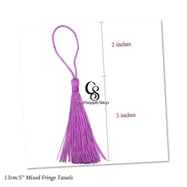 3cm 5inch Mixed Colours Silk Fringe Tassels