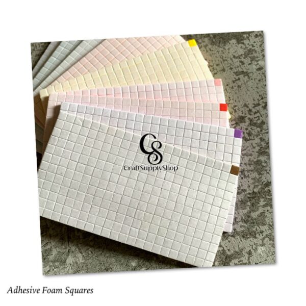 3mm Coloured Double sided Adhesive Foam Squares