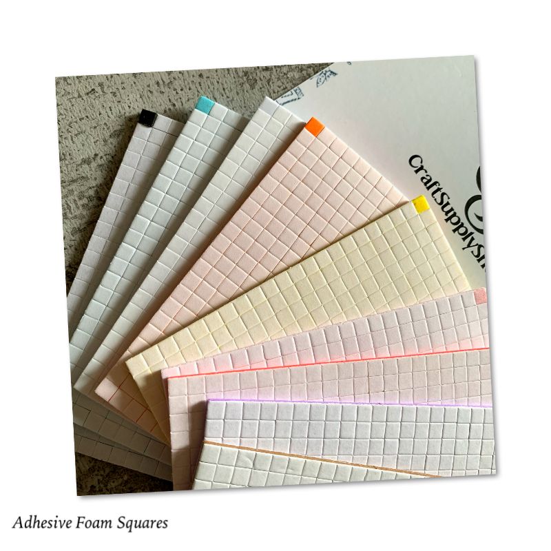 3mm Coloured Double sided Adhesive Foam Squares (3) 3mm Coloured Double sided Adhesive Foam Squares
