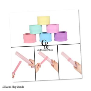 Silicone Slap Bracelets Vinyl Roll Storage Holder Slap Bracelet Wristbands for School Party DIY Painting Craft Project Storage