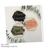 Milestone Name tag HExagon Acrylic Discs