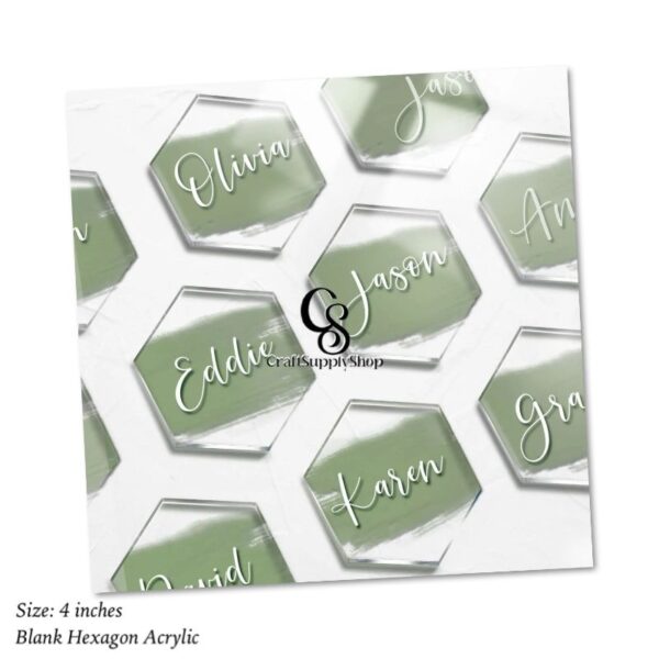 Milestone Name tag HExagon Acrylic Discs