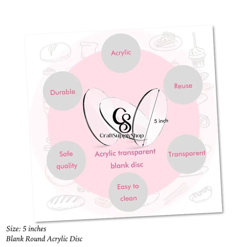 Milestone Name tag Round Acrylic Discs