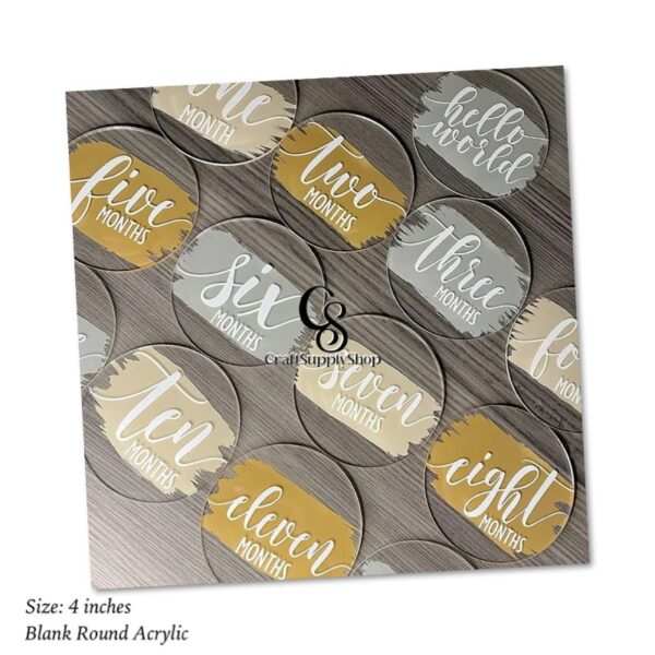 Milestone Name tag Round Acrylic Discs