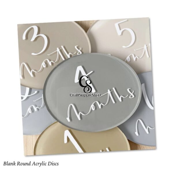 Milestone Name tag Round Acrylic Discs