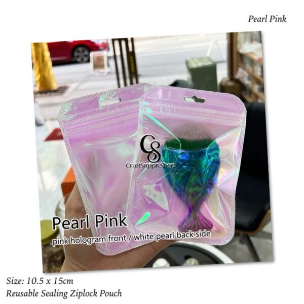 Jewelry Bags, Resealable Zip Bags, Clear Laser Pink Plastic Bags with Clear Window, Cute Small Bags for Jewelry Package, Small Business, Candy, Data Cable, makeup kit