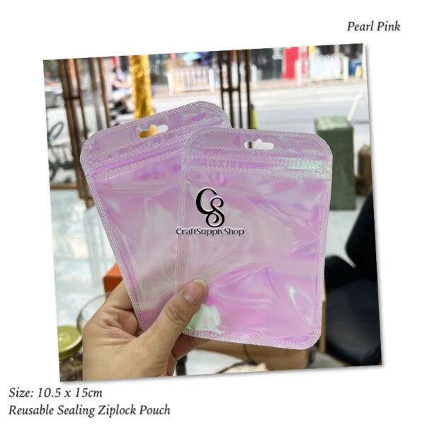 Jewelry Bags, Resealable Zip Bags, Clear Laser Pink Plastic Bags with Clear Window, Cute Small Bags for Jewelry Package, Small Business, Candy, Data Cable, makeup kit