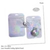 Candy Laser Smell Proof Holographic Mylar Bags Resealable Zipper Bags for Small Business Packaging Supplies