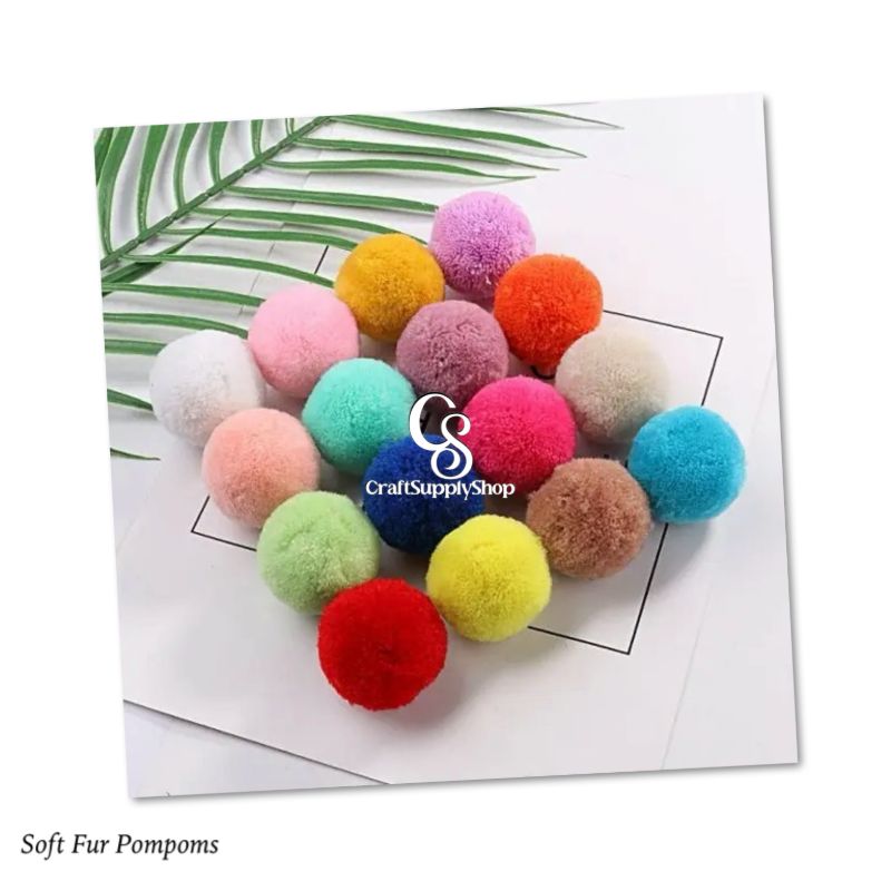 Soft Pompons Colorful Fluffy Plush Craft DIY Pom Pom Ball Fur Pon Pon Home Decoration Accessories