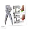 Eyelet Hole Punch Pliers Kit with 100 Eyelets - Hollow Grommet Portable Handheld Grommet Eyelet Setting Tools for Card Paper Canvas