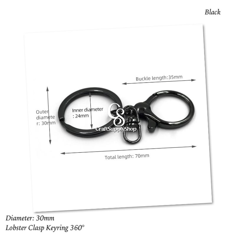 360 Lobster Claw Clasp Keychain, CraftSupplyshop Swivel Clasps Hook Metal Key Ring Loop Key with Flat Split Ring Swivel Clasps for Jewelry Keychain DIY Crafts Making (5) 360 Lobster Claw Clasp Keychain, CraftSupplyshop Swivel Clasps Hook Metal Key Ring Loop Key with Flat Split Ring Swivel Clasps for Jewelry Keychain DIY Crafts Making