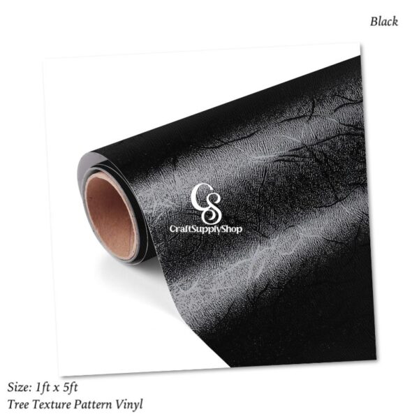 Black Metallic Textured Permanent Vinyl,12"x5ft Adhesvie Vinyl Roll for cricut,DIY Home Decor and Car Decal,Tumbler, For all craft cutters