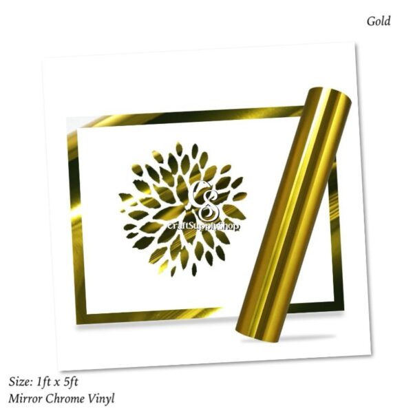 GOLD Craftsupplyshop Mirror Chrome Adhesive Vinyl