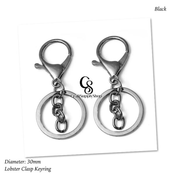 Metal Lobster Clasp Swivel Clasps Hook with Flat Split Ring Key Ring with Chain Ring Waist Buckle for DIY Key Chain