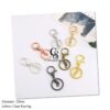 Metal Lobster Clasp Swivel Clasps Hook with Flat Split Ring Key Ring with Chain Ring Waist Buckle for DIY Key Chain