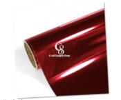 Chrome Mirror Metallic Vinyl Bubble Free 12"x5ft, Permanent Adhesive Vinyl Roll for Signs Lettering