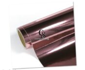 Chrome Mirror Metallic Vinyl Bubble Free 12"x5ft, Permanent Adhesive Vinyl Roll for Signs Lettering