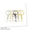 Round flat 30mm Key Ring with Jump Rings, Split Key Ring with Chain, Split Key Chain Ring Parts with Open Jump Ring Connector (2)