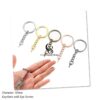 Split Key Ring with Jump Rings and Screw Eye Pins, Key Ring with Chain Parts with Open Jump Ring and Eye screw Connector