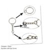 Split Key Ring with Jump Rings and Screw Eye Pins, Key Ring with Chain Parts with Open Jump Ring and Eye screw Connector