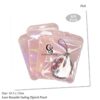 pink LASER CANDY Mylar Bags Resealable Odor Proof Bags Holographic Packaging Pouch Bag with Clear Window for Food Storage Eyelash Jewelry Candy Electronics Storage