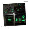 Glow in The Dark Permanent Adhesive Vinyl Holographic Iridescent Vinyl Opal White Glow Green for Wrap,Stickers,Decal,Lettering,12"x5ft