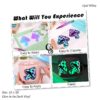 Glow in The Dark Permanent Adhesive Vinyl Holographic Iridescent Vinyl Opal White Glow Green for Wrap,Stickers,Decal,Lettering,12"x5ft