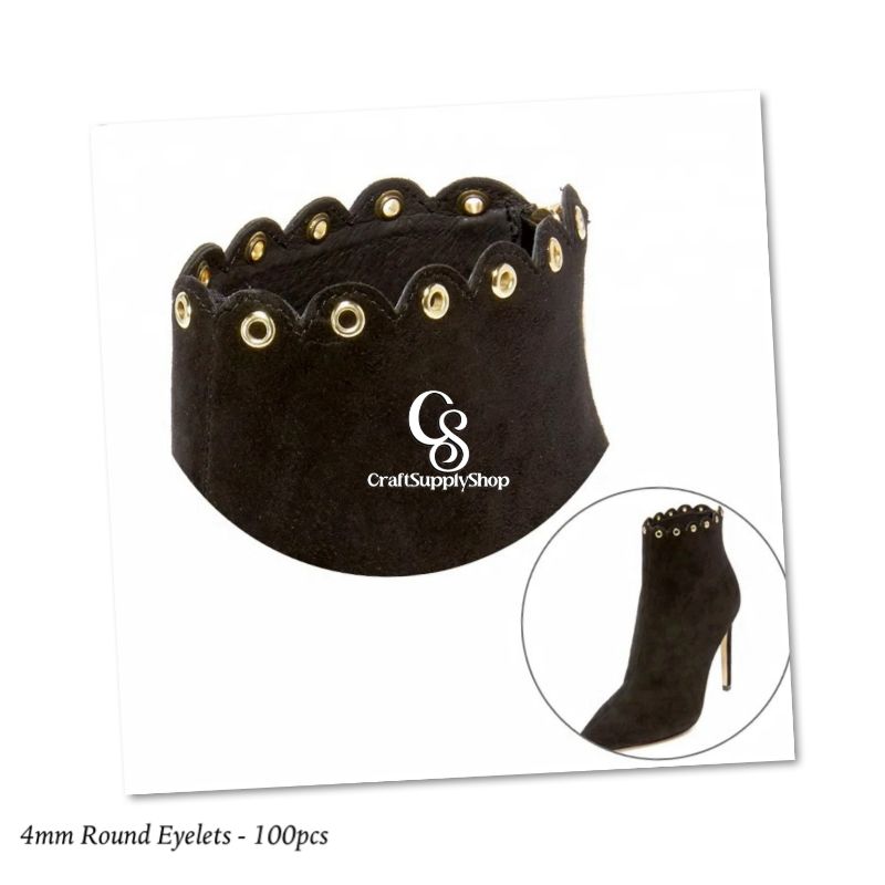 4mm Metal Brass Eyelets Clothing Accessories Grommets Garment Eyelet Iron Bags Eyelet (10) 100pcs 4mm Metal Eyelets Round Inner Hole Grommets DIY Rivet Leathercraft Accessories Air-Hole for Shoes Belt Bag Tag Clothes Scrapbook