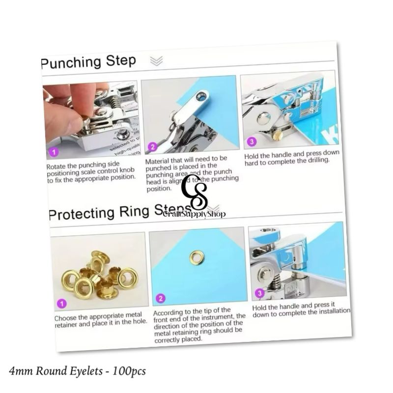 4mm Metal Brass Eyelets Clothing Accessories Grommets Garment Eyelet Iron Bags Eyelet (15) 100pcs 4mm Metal Eyelets Round Inner Hole Grommets DIY Rivet Leathercraft Accessories Air-Hole for Shoes Belt Bag Tag Clothes Scrapbook