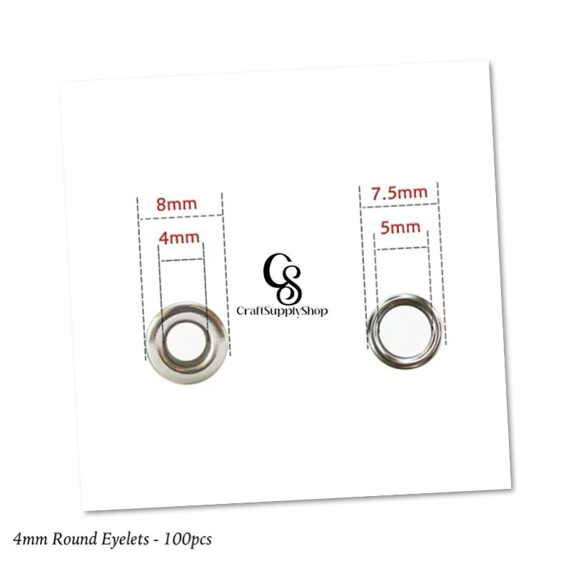 4mm Metal Brass Eyelets Clothing Accessories Grommets Garment Eyelet Iron Bags Eyelet (22) 100pcs 4mm Metal Eyelets Round Inner Hole Grommets DIY Rivet Leathercraft Accessories Air-Hole for Shoes Belt Bag Tag Clothes Scrapbook