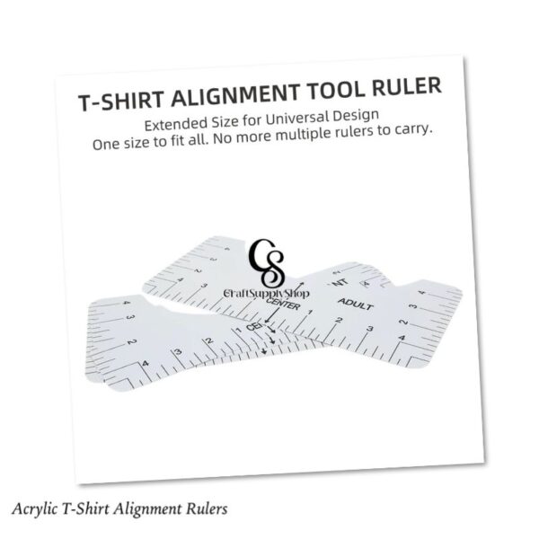 Tshirt Ruler Guide for Vinyl Alignment, T Shirt Rulers to Center Vinyl, Tshirt Alignment Tool for Heat Press (Transparent 4 Pcs)