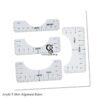 Tshirt Ruler Guide for Vinyl Alignment, T Shirt Rulers to Center Vinyl, Tshirt Alignment Tool for Heat Press (Transparent 4 Pcs)