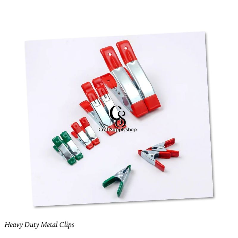 Non-slip 2inch 4inch 6inch Wood Working Heavy Duty Metal Clip Steel Spring Clamps (1) 6-inch, 4-inch Heavy Duty Metal Spring Clamps Set, 2-inch, 1-inch Jaw opening, with Protective Handles and Tips