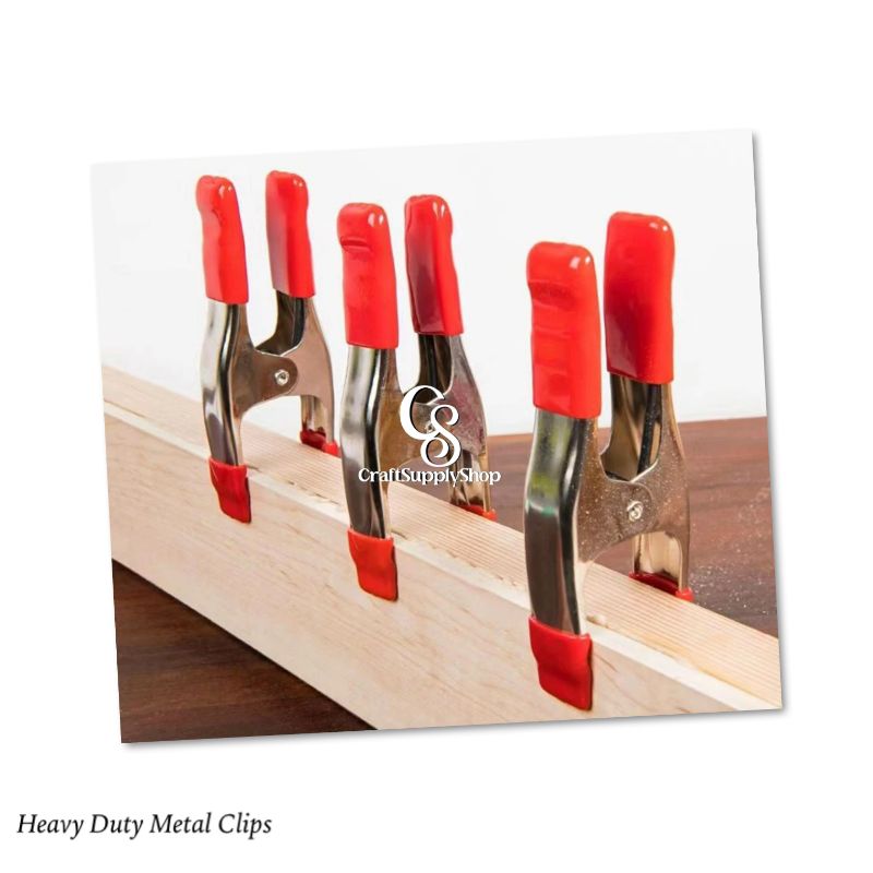 Non-slip 2inch 4inch 6inch Wood Working Heavy Duty Metal Clip Steel Spring Clamps (10) 6-inch, 4-inch Heavy Duty Metal Spring Clamps Set, 2-inch, 1-inch Jaw opening, with Protective Handles and Tips