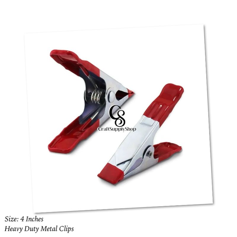 Non-slip 2inch 4inch 6inch Wood Working Heavy Duty Metal Clip Steel Spring Clamps (11) 6-inch, 4-inch Heavy Duty Metal Spring Clamps Set, 2-inch, 1-inch Jaw opening, with Protective Handles and Tips