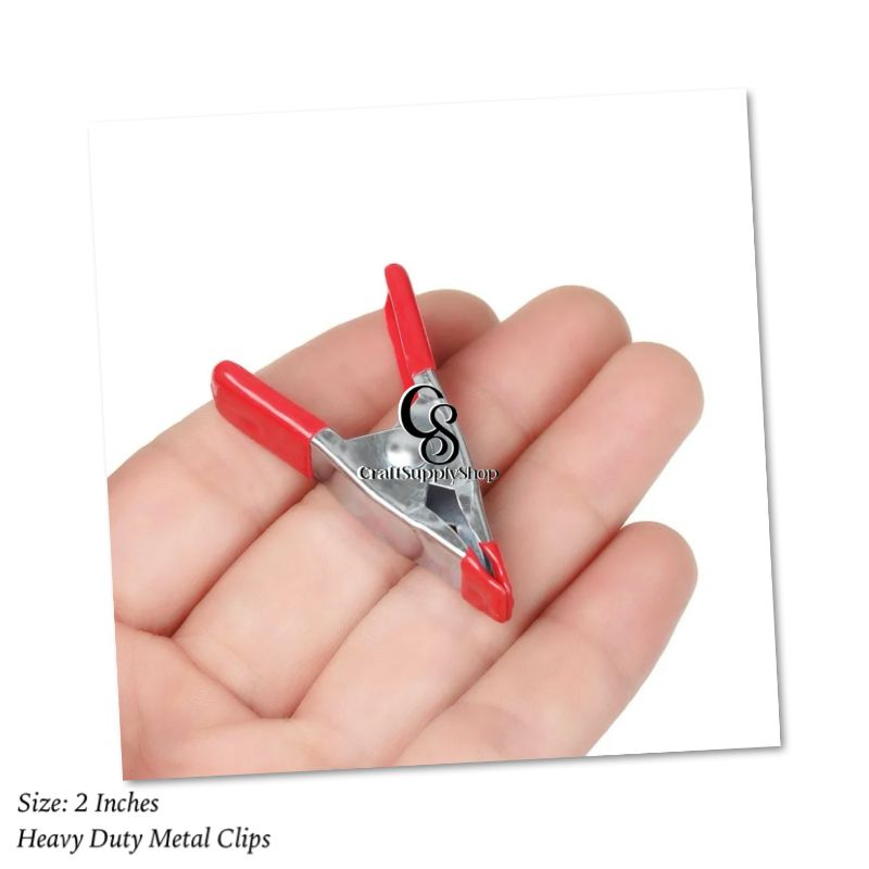 Non-slip 2inch 4inch 6inch Wood Working Heavy Duty Metal Clip Steel Spring Clamps (14) 6-inch, 4-inch Heavy Duty Metal Spring Clamps Set, 2-inch, 1-inch Jaw opening, with Protective Handles and Tips