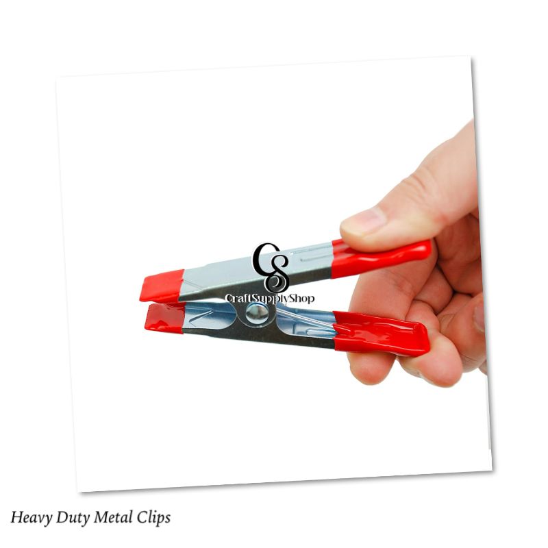 Non-slip 2inch 4inch 6inch Wood Working Heavy Duty Metal Clip Steel Spring Clamps (6) 6-inch, 4-inch Heavy Duty Metal Spring Clamps Set, 2-inch, 1-inch Jaw opening, with Protective Handles and Tips