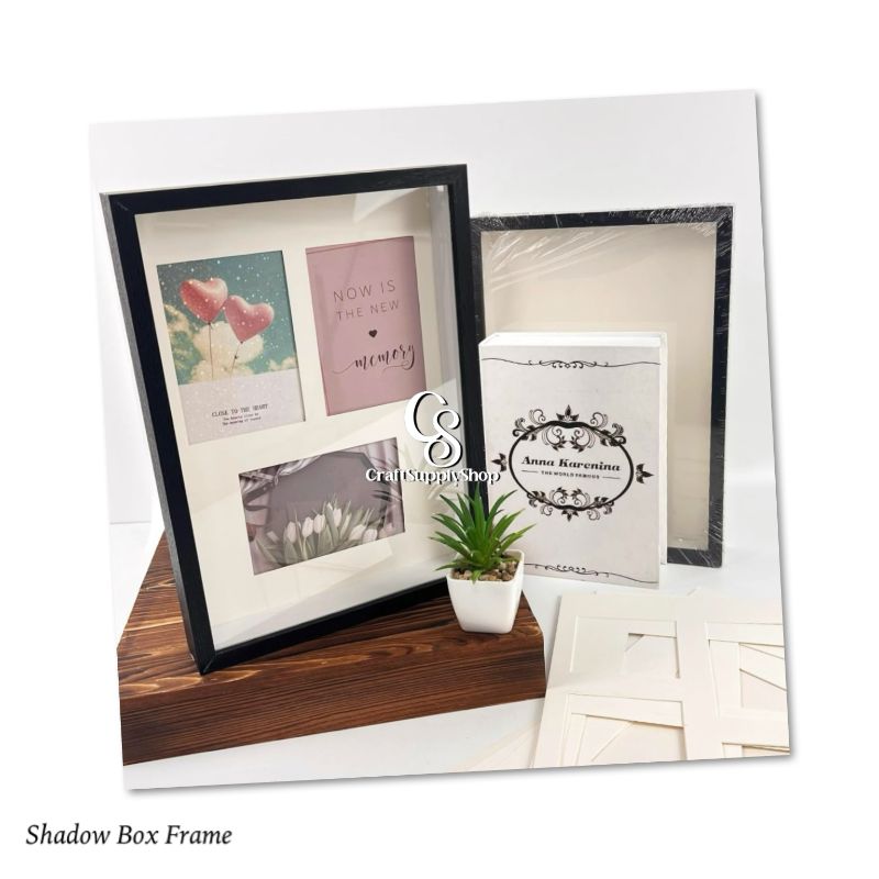 Shadow Box Picture Frame with Real Glass Deep Wood Memory Box Display case for Flowers, Ticket, Memorabilia, Keepsake, Medal, Art and Photos
