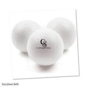 White polystyrene Craft Styrofoam Foam Balls. Material for Arts and Crafts