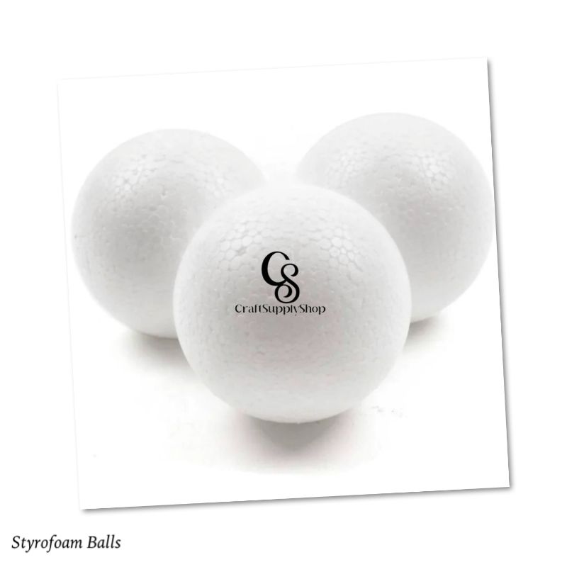 Styrofoam craft balls polystyrene 5cm 6cm 7cm 8cm 9cm (10) White polystyrene Craft Styrofoam Foam Balls. Material for Arts and Crafts