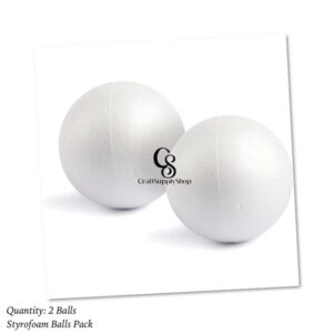 White polystyrene Craft Styrofoam Foam Balls. Material for Arts and Crafts