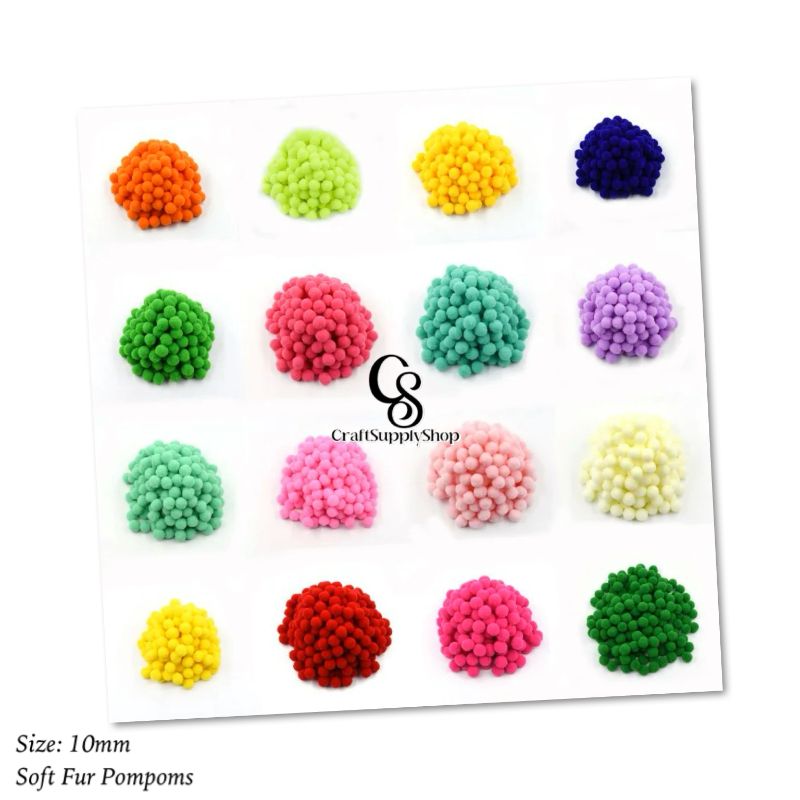 10mm 30mm Round Shaped Mixed Color Soft Fluffy Pom Pom for Art & Craft, Party Decoration, DIY Sewing Crafts Jewelry Makings (3) Faux Fur Pom Pom Ball 10mm/1CM Soft Fluffy Ball Charms Craft DIY Mini Pompom Balls for Hair Accessories, Weddings, Birthdays, Christmas Decor
