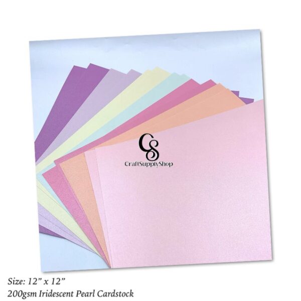 12 x 12 inches Iridescent Pearlized Coating Cardstock Paper for DIY Cards, Invitations,Scrapbooking,Certificates and Other Crafts