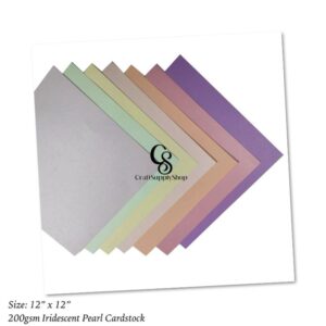 12 x 12 inches Iridescent Pearlized Coating Cardstock Paper for DIY Cards, Invitations,Scrapbooking,Certificates and Other Crafts