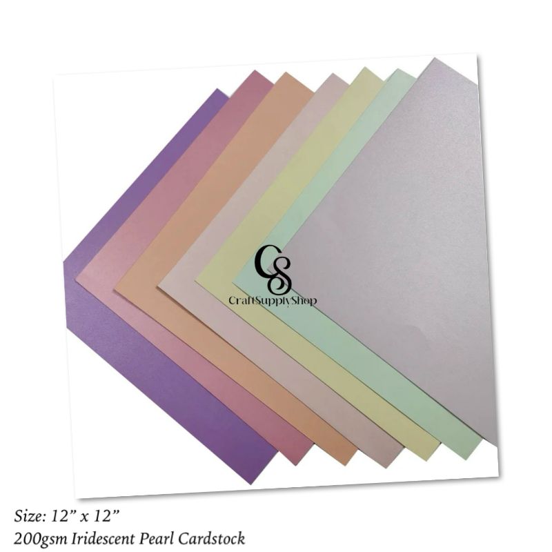 200gsm Iridescent Pearl Cardstock Paper DIY Card Making Paper Wrapping Paper Craft Paper Pure Color Pearl Glitter Paper (6) 12 x 12 inches Iridescent Pearlized Coating Cardstock Paper for DIY Cards, Invitations,Scrapbooking,Certificates and Other Crafts