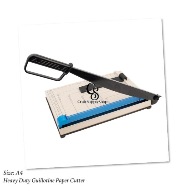 Paper Cutter Letter Size Paper Trimmer 12” Cut Length 12 Sheet Capacity Guillotine Paper Photo Cutter with Magnet Clamp, Paper Guide, Size Guideline