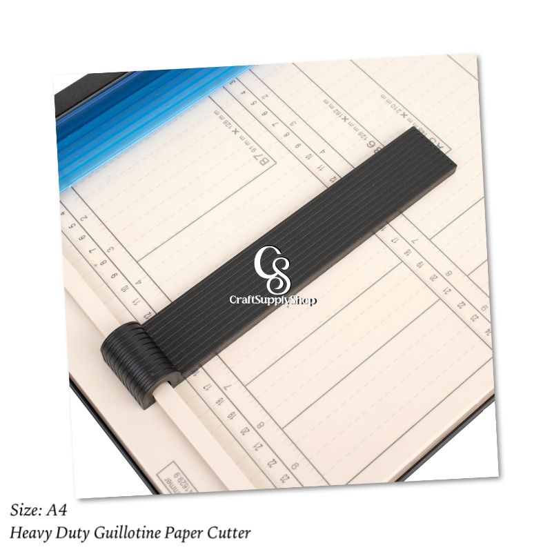 Paper Cutter Letter Size Paper Trimmer 12” Cut Length 12 Sheet Capacity Guillotine Paper Photo Cutter with Magnet Clamp, Paper Guide, Size Guideline