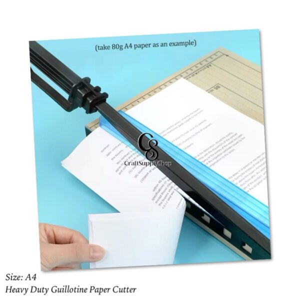 Paper Cutter Letter Size Paper Trimmer 12” Cut Length 12 Sheet Capacity Guillotine Paper Photo Cutter with Magnet Clamp, Paper Guide, Size Guideline